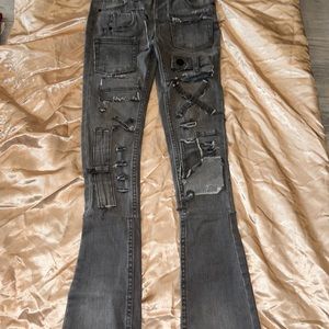 Custom toddler stacked jeans